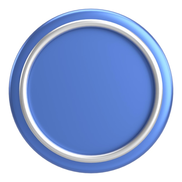 3d circle button empty button 3d illustration