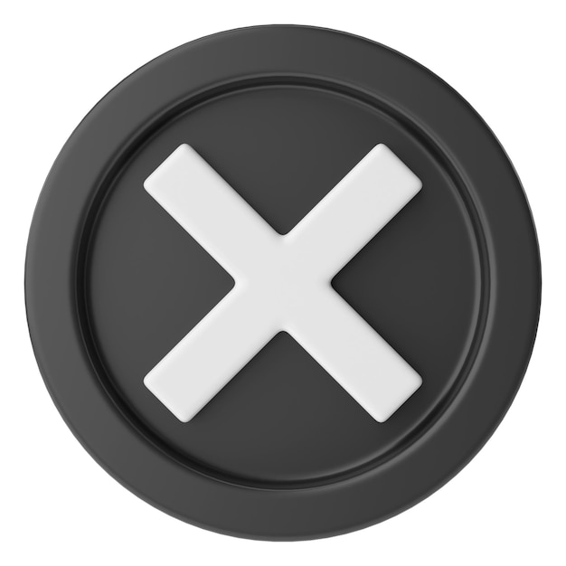 3D cross sign 3D illustration