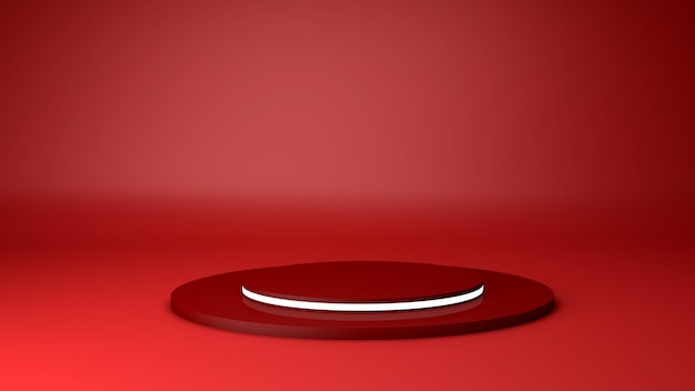 3d illustration with podium for product promotion