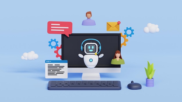 3D marketing automation with AI chatbot AIpowered chatbot analyze customer data