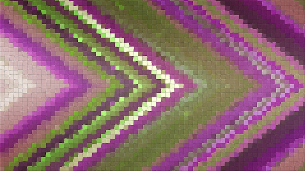 3D mosaic rendering based on an abstract angular composition consisting of panels and lines

