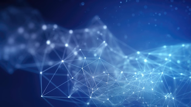 3d network connections with plexus design background generative ai aig21