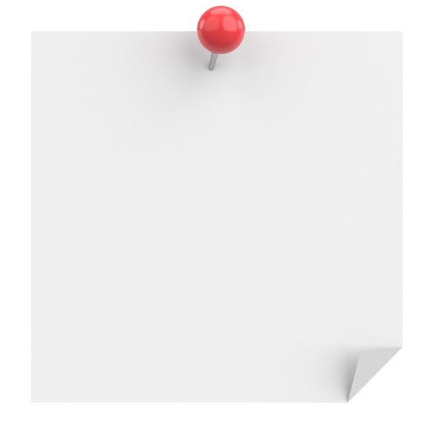 3D notepad Sticky note 3D illustration