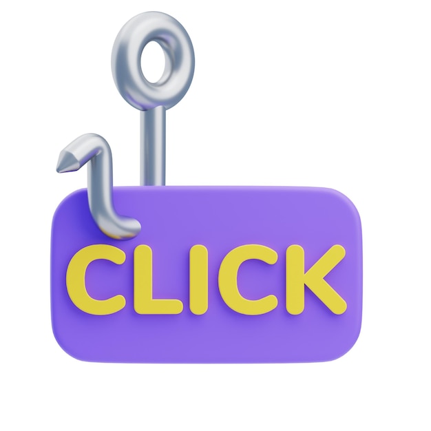 3D Phishing Alert About Click Security Warning