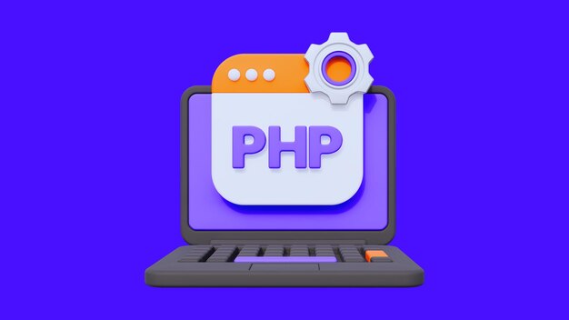 3D PHP Coding Programming Software Development Background 1