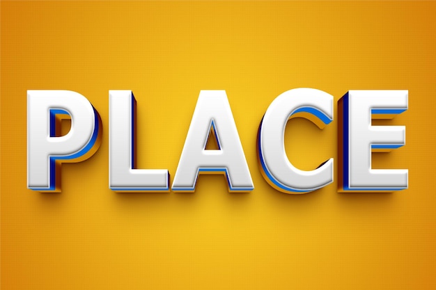 3D Place Text Effect