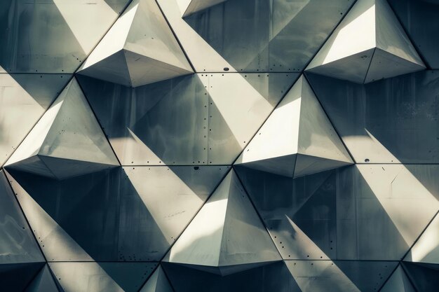 3d pyramid pattern with sharp shadows triangular faces and the play of light and shadow dynamic visual effect