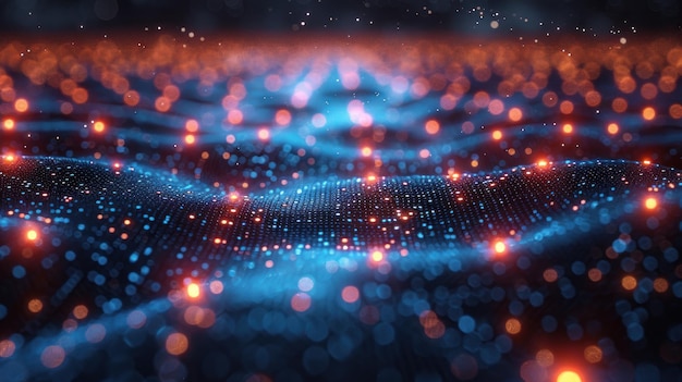 3d render Blue neon light box with digital technology light background futuristic network connection ar 169 stylize 750 Job ID c12aa8b783af4164a952406c01ac7bfc