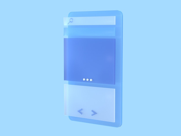 3d rendering abstract smart device interface