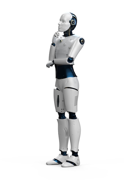3d rendering artificial intelligence robot or cyborg analyze or compute