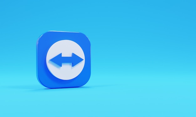3d rendering icon logo team viewer realistic