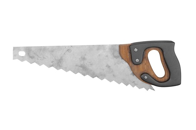 3d rendering metal hand saw