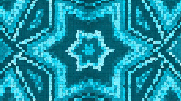 3d rendering of an abstract picture from a mosaic. Bright composition of symmetrical patterns
