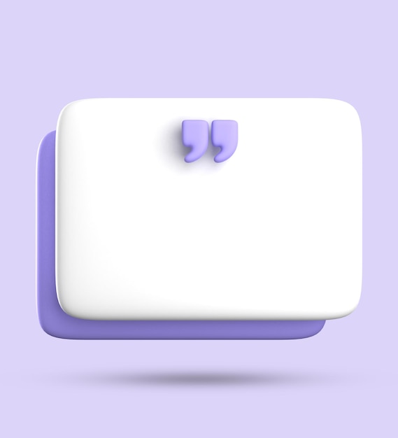 3d rendering of blank speech bubble for testimonial 3D pastel icon set