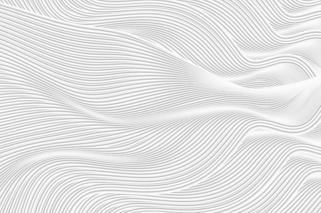 3D rendering waveform off-white abstract line texture texture background
