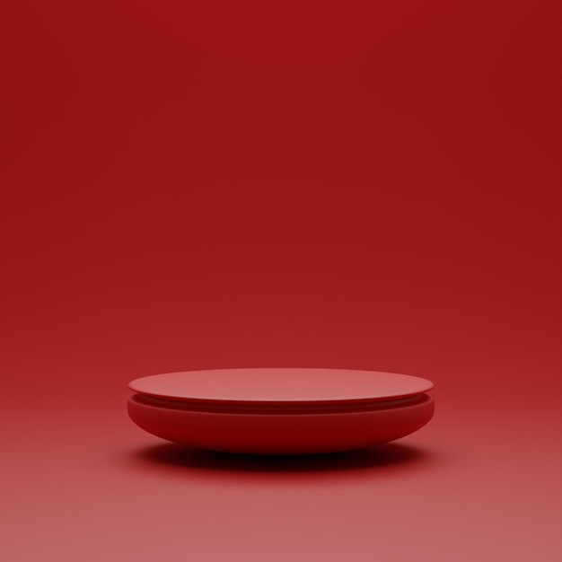 3D rounded podium for products