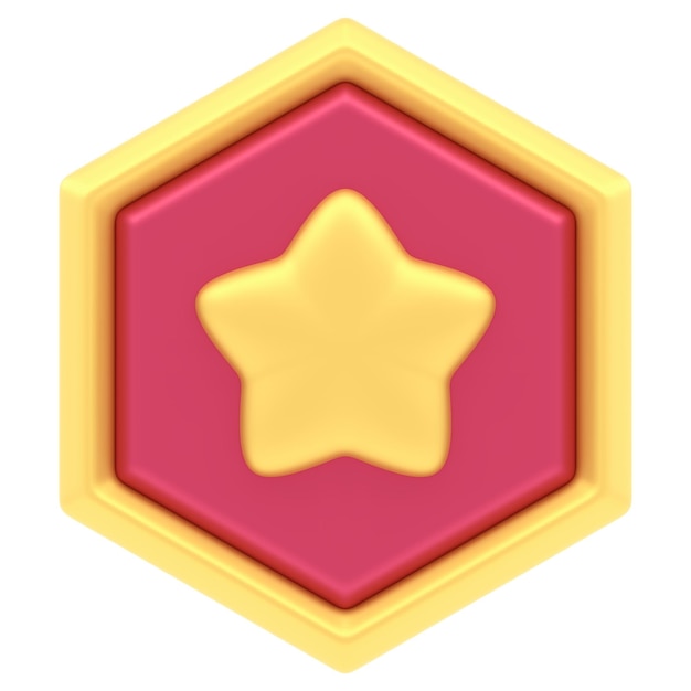 3D Star Badge