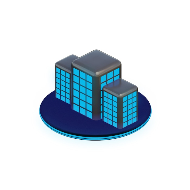 3D Virtual City Illustration