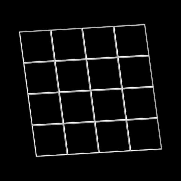 3d wireframe outline polygon small grid shape