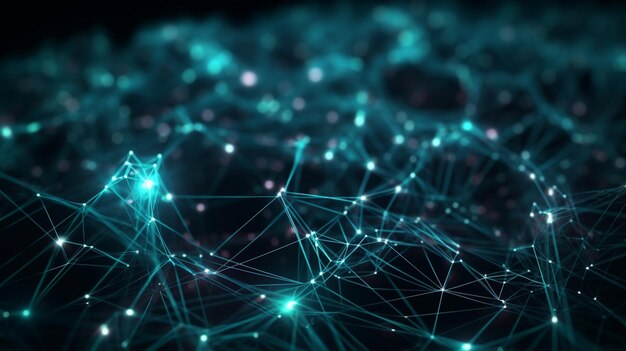 a blue and green image of a network with the words'data'on it