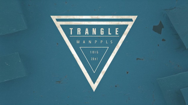 a blue and white triangle that says quot triangle quot