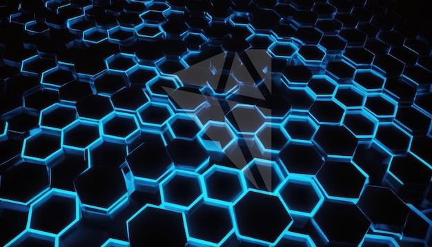 a blue background with a symbol on it