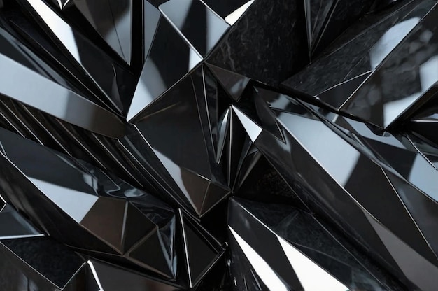 a bunch of black and silver pieces of metal are shown