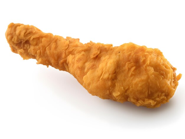 A chicken nugget with a white background
