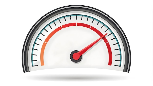 a close up of a gauge with a red needle and the word needle on it