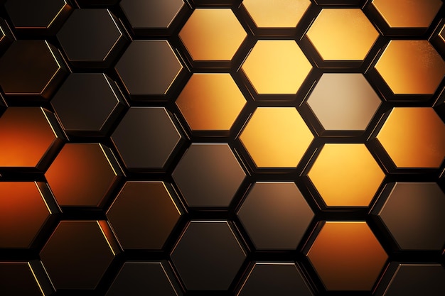 A close up of a hexagon pattern