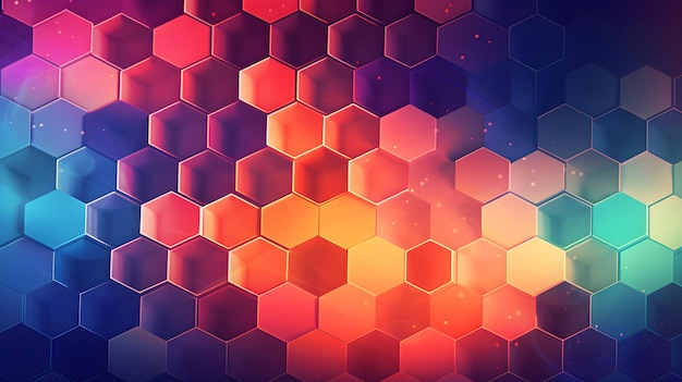 A close up of hexagons
