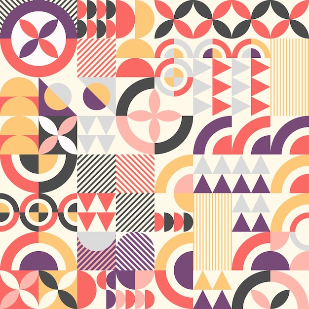 a colorful design with a geometric pattern and a geometric design