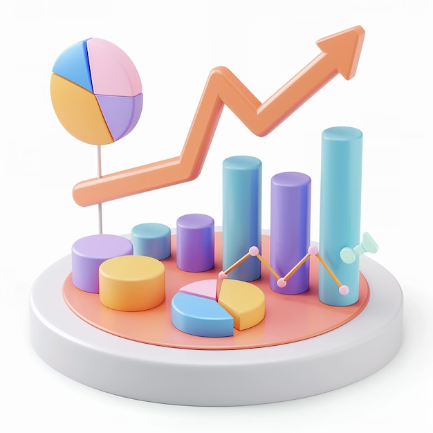 a colorful diagram with a graph on it