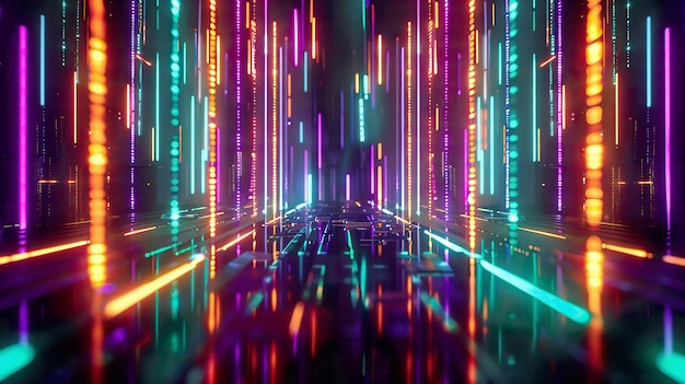 a colorful picture of a room with a light that says quot light quot