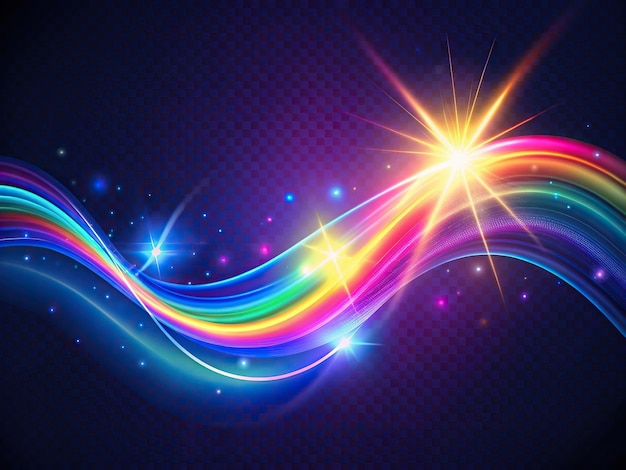 a colorful wave with the sun shining on it