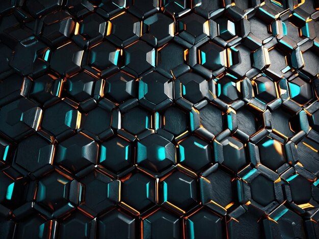 a dark background with a pattern of black and gold bars