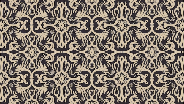 a floral pattern with gold blue and brown colors