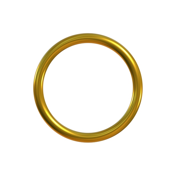 a gold ring that has a hole in it