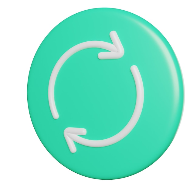 a green circle with a green circle with a white arrow pointing to the left