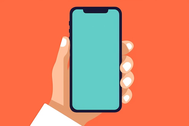 A hand holding a cell phone