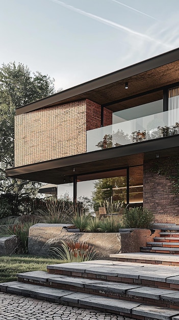 a house with a garden in the middle and a brick wall that says  natural
