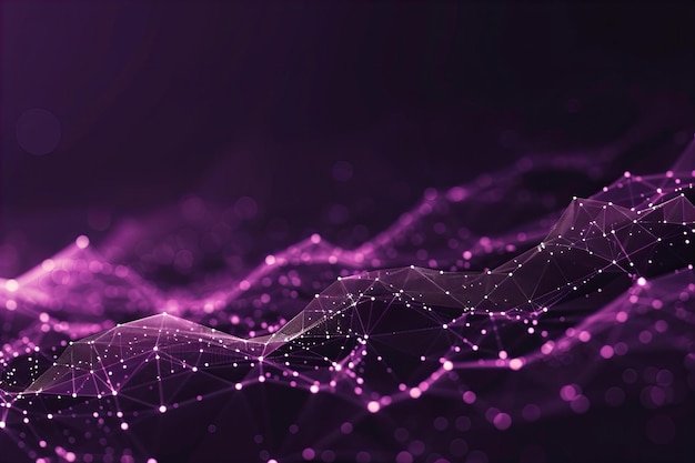 a purple background with a white line and purple lines