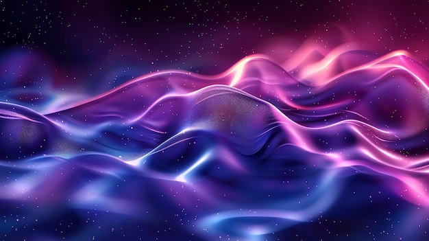 a purple wave with purple and pink lines in the middle