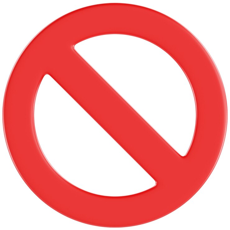 Photo a red no smoking sign is displayed on a white background