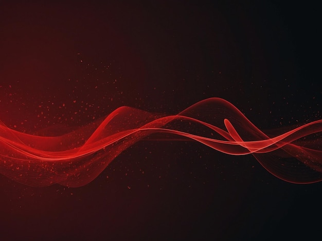 a red wave with red lines on a dark background