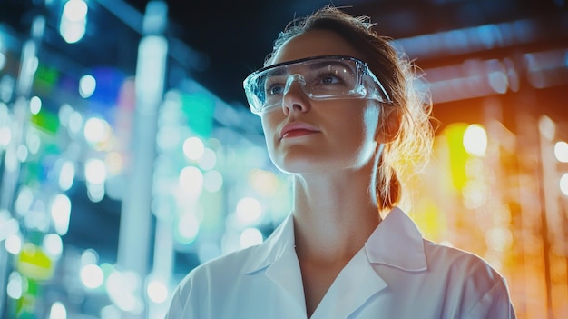 A scientist presenting findings that demonstrate certainty in research results representing the pursuit of knowledge and truth