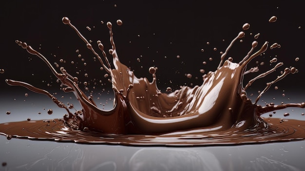 A splash of chocolate Generative ai