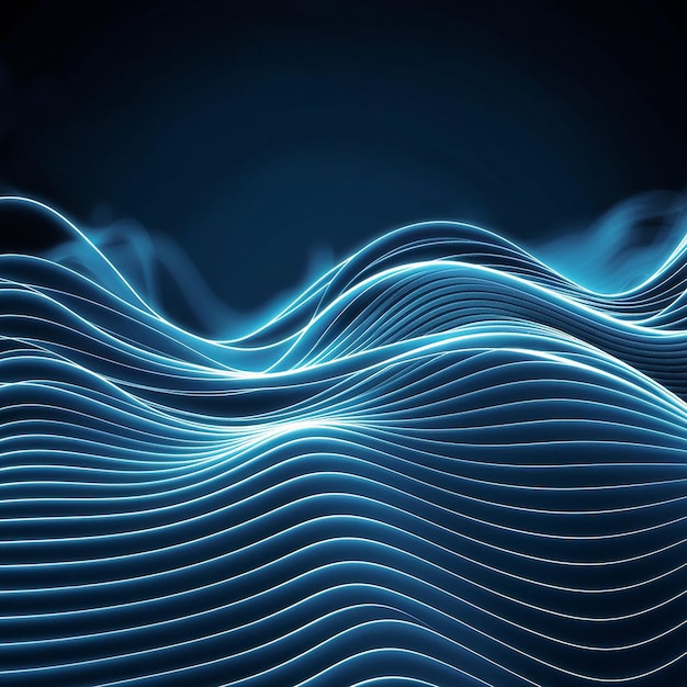 Abstract 3D Flowing Lines Background for Business Technology Wallpaper