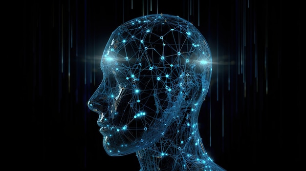 abstract artificial intelligence technology web background virtual concept illustration