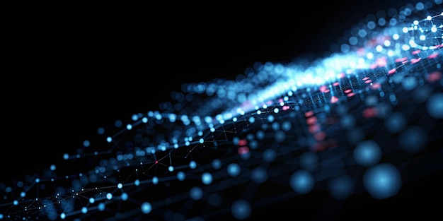 abstract background black dark technology system structure graphic design business dot connection